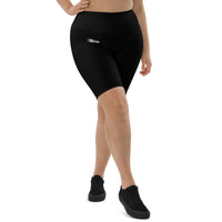 Black Crocfit Biker Shorts