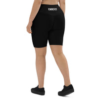 Black Crocfit Biker Shorts