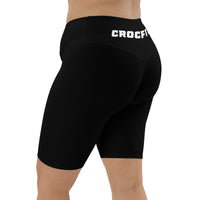 Black Crocfit Biker Shorts