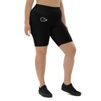 Black Crocfit Biker Shorts