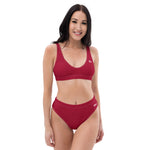 Cherry Red High-Waisted Bikini