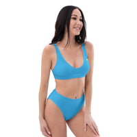 Sky Blue High-Waisted Bikini