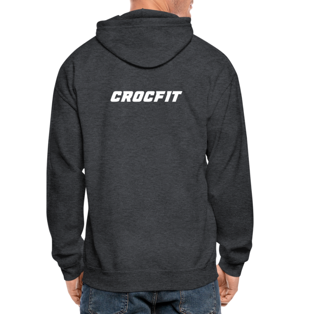 Crocfit Heavy Blend Adult Zip Hoodie - deep heather