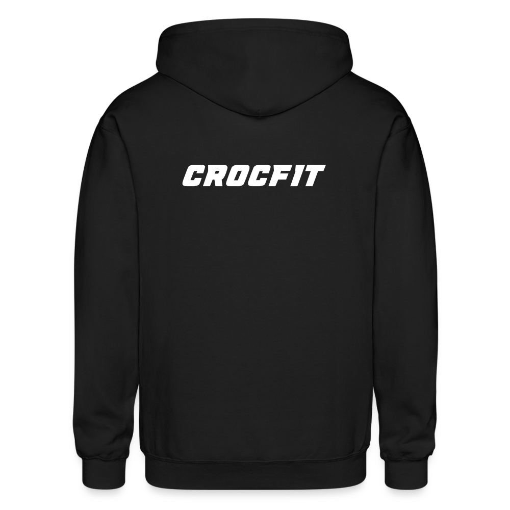 Crocfit Heavy Blend Adult Zip Hoodie - black