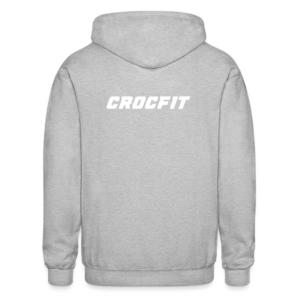 Crocfit Heavy Blend Adult Zip Hoodie - heather gray